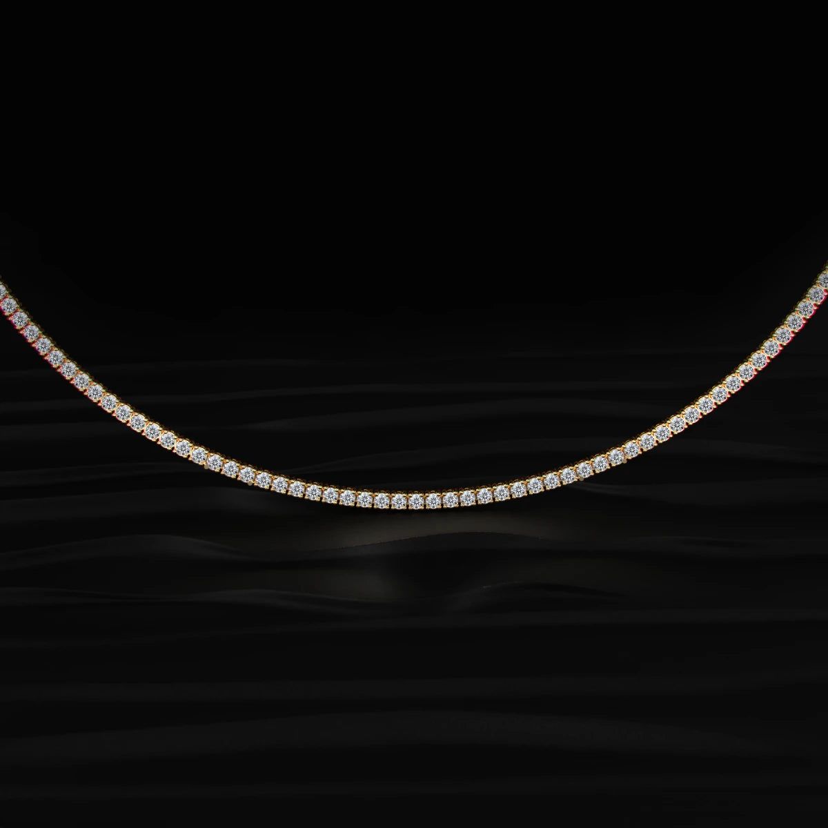 Diamond Tennis Necklace with Round Brilliant Cut