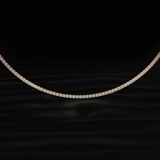 Diamond Tennis Necklace with Round Brilliant Cut