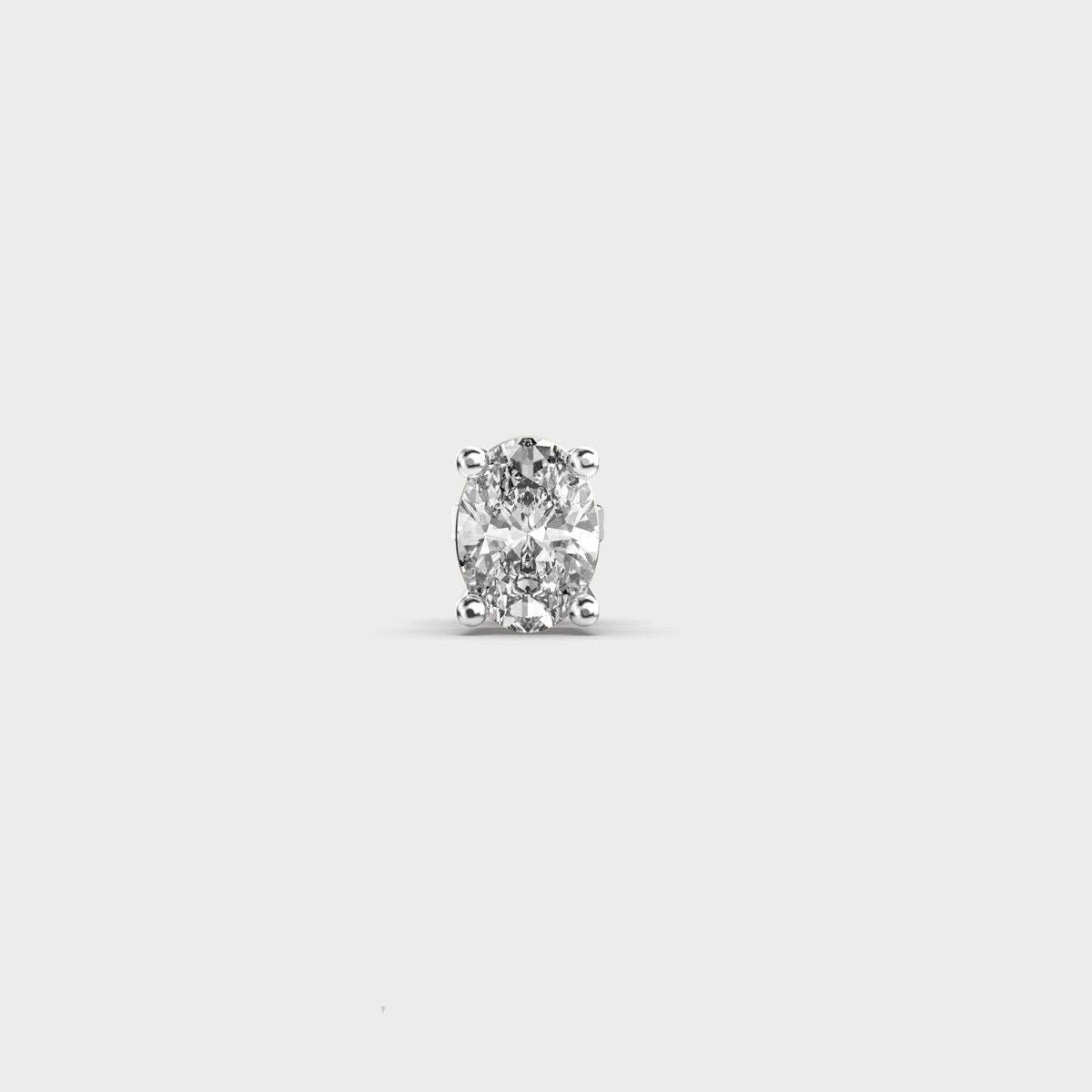 Noble Diamond Oval Stud for Men