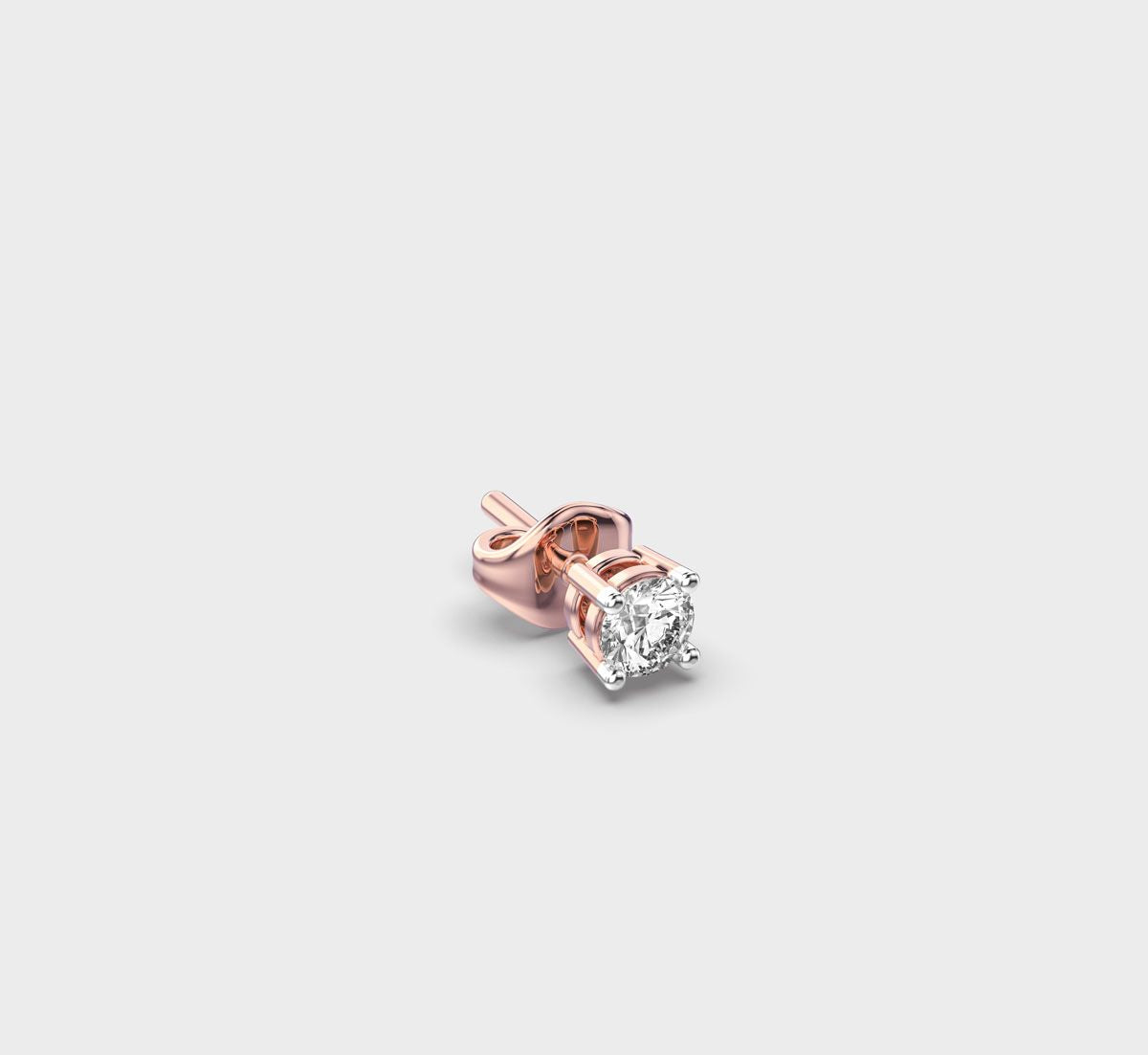 Classic Appeal Round Diamond Stud For Men