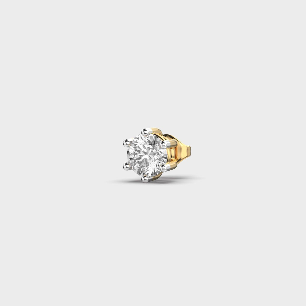 Bright Gladius Orbis Men Round Diamond Stud