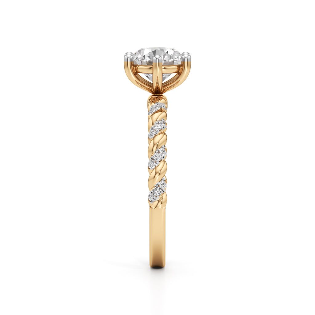 Twist of Eternity Solitaire Ring