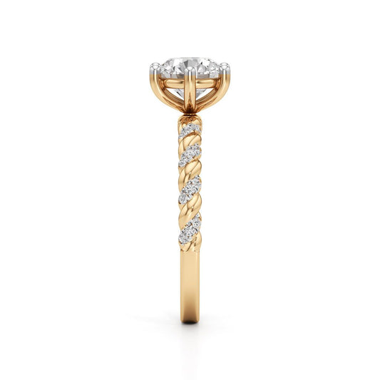 Twist of Eternity Solitaire Ring
