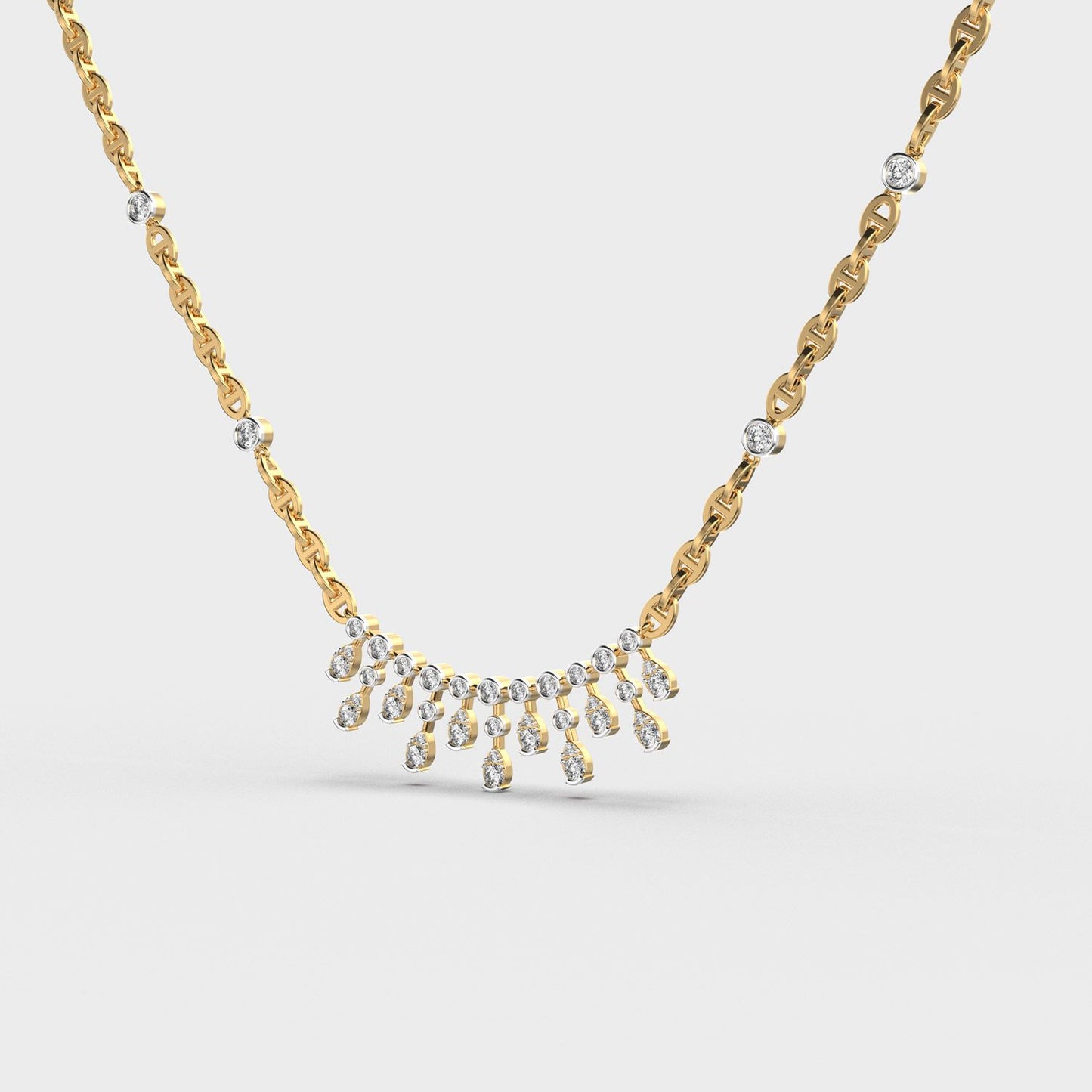 Graceful Fantasy Diamond Necklace