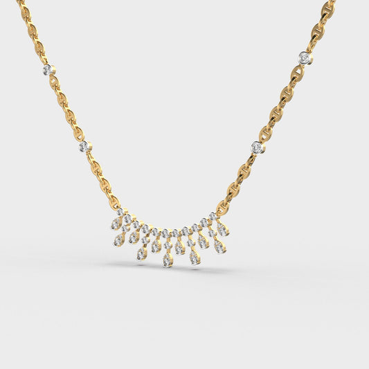 Graceful Fantasy Diamond Necklace