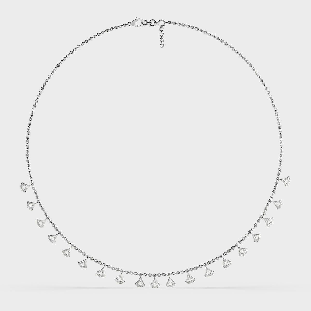 Diamond Clustered String Necklace For Women