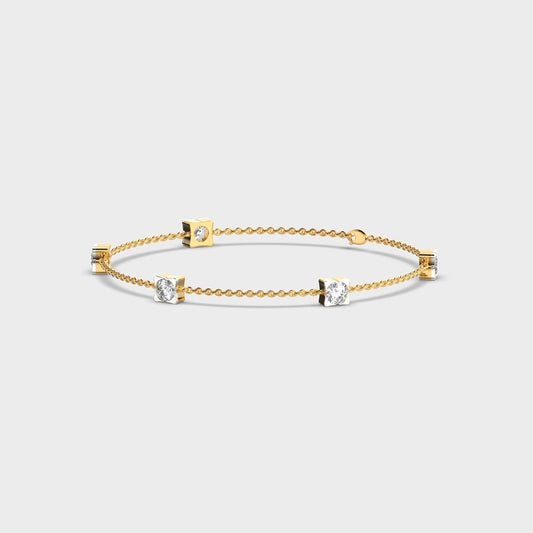 Roselle Beaded Diamond Bracelet