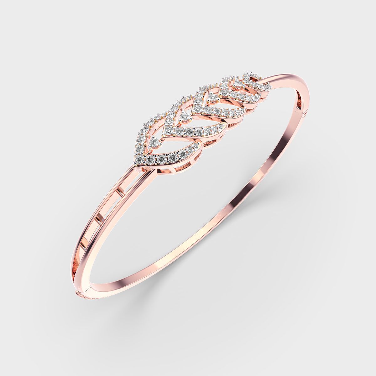 Dazzling Fern Foliage Diamond Bracelet
