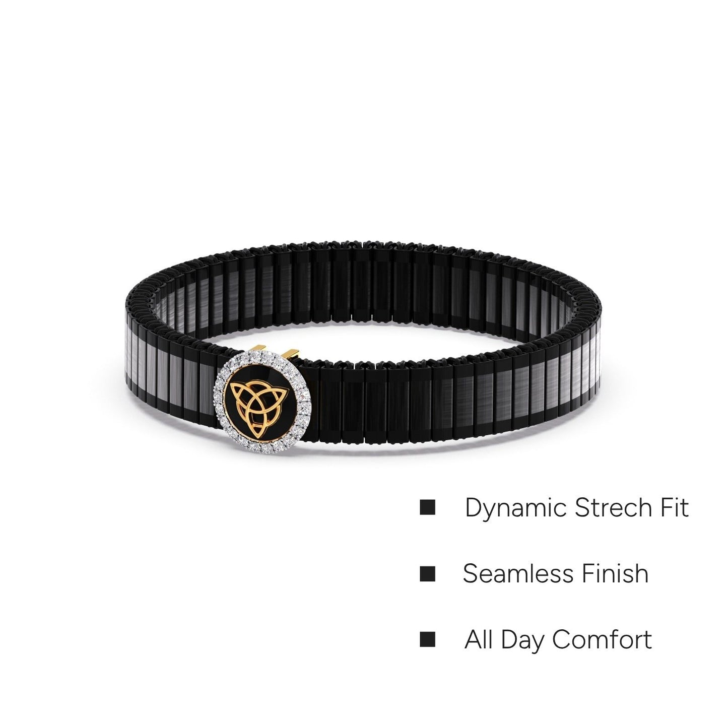 Triquetra Orbit Diamond Men's Bracelet