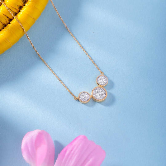 Eternal Circle of Three Diamond Necklace