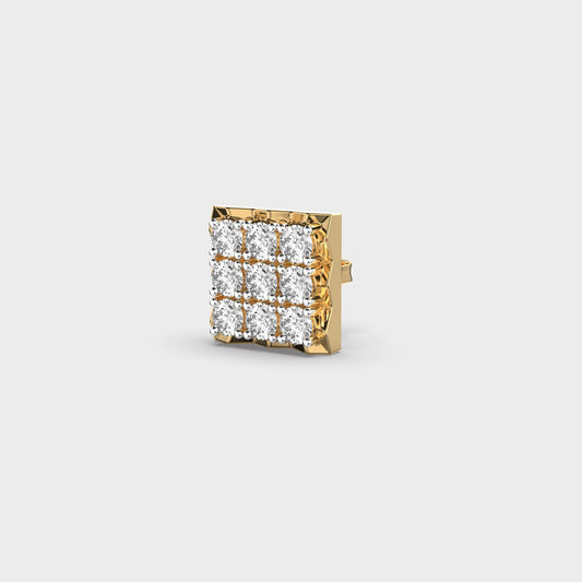 Check Mate Diamond Stud For Men