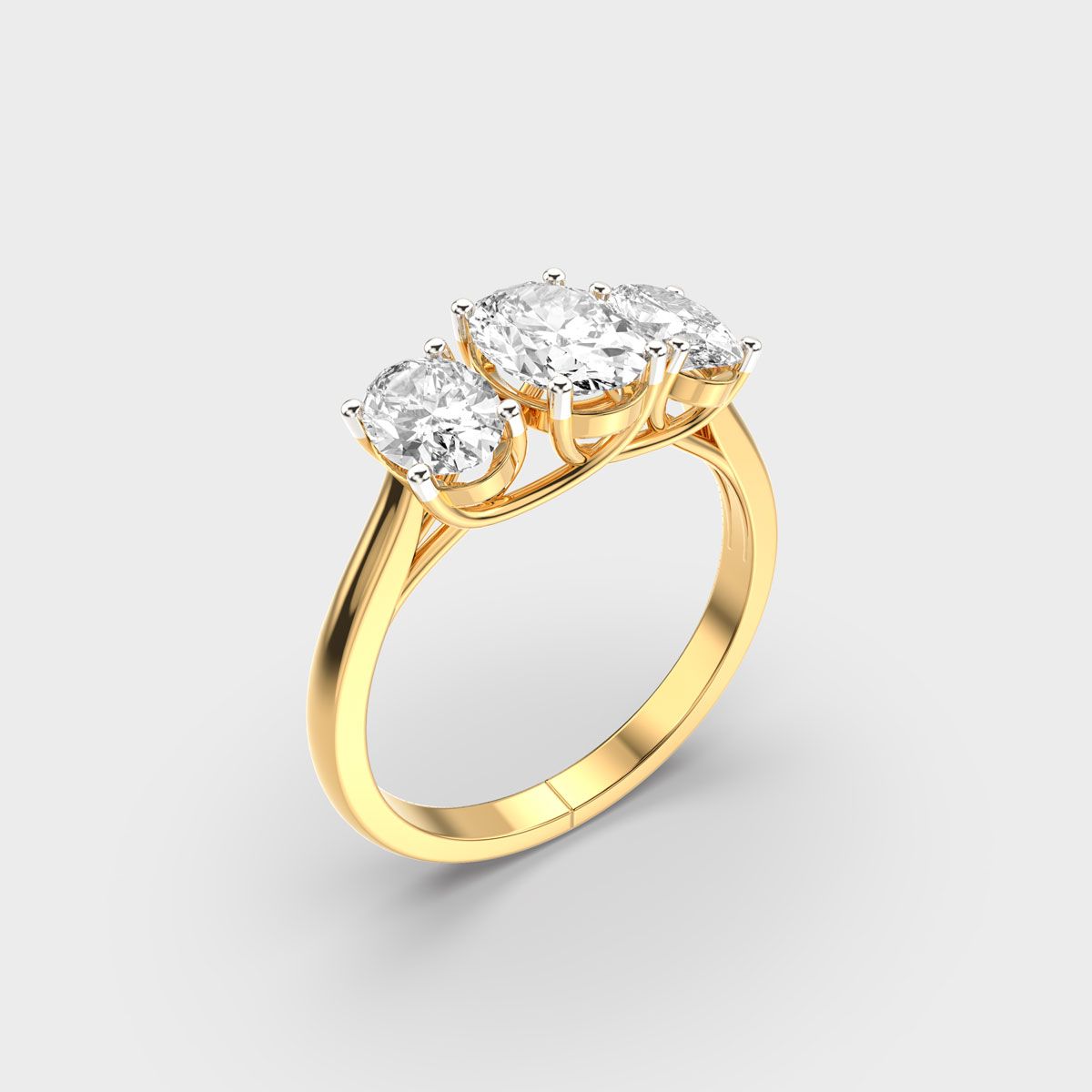 Three Stone Glimmer Diamond Ring - View 3