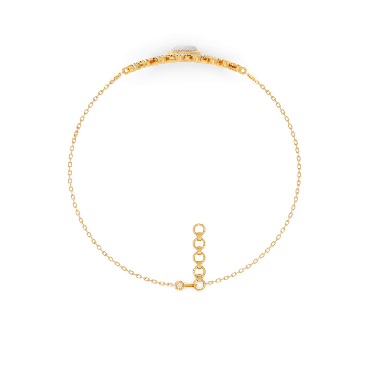 Evil Eye Delicate Diamond Chain Bracelet