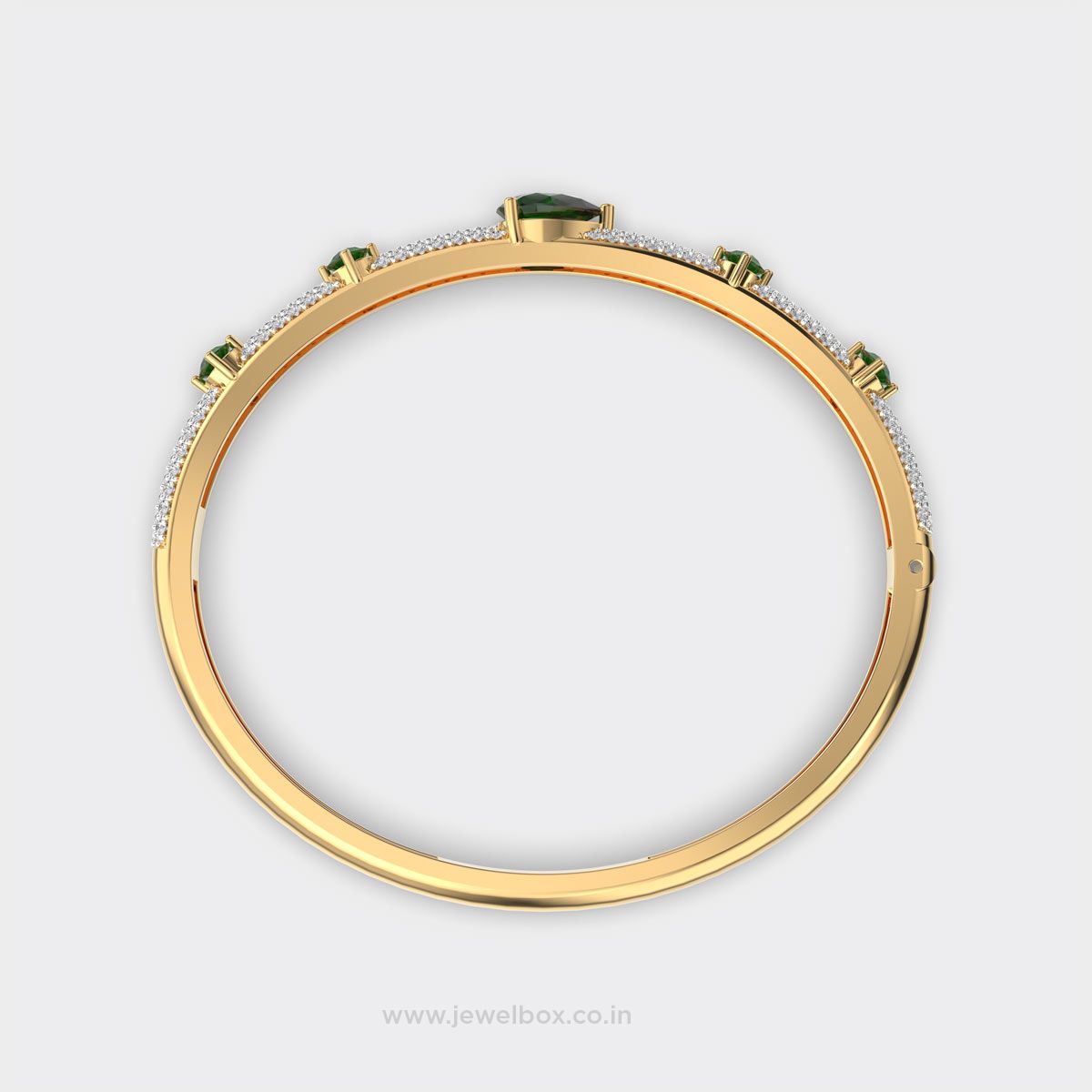 Victorian Green Stone Diamond Bracelet
