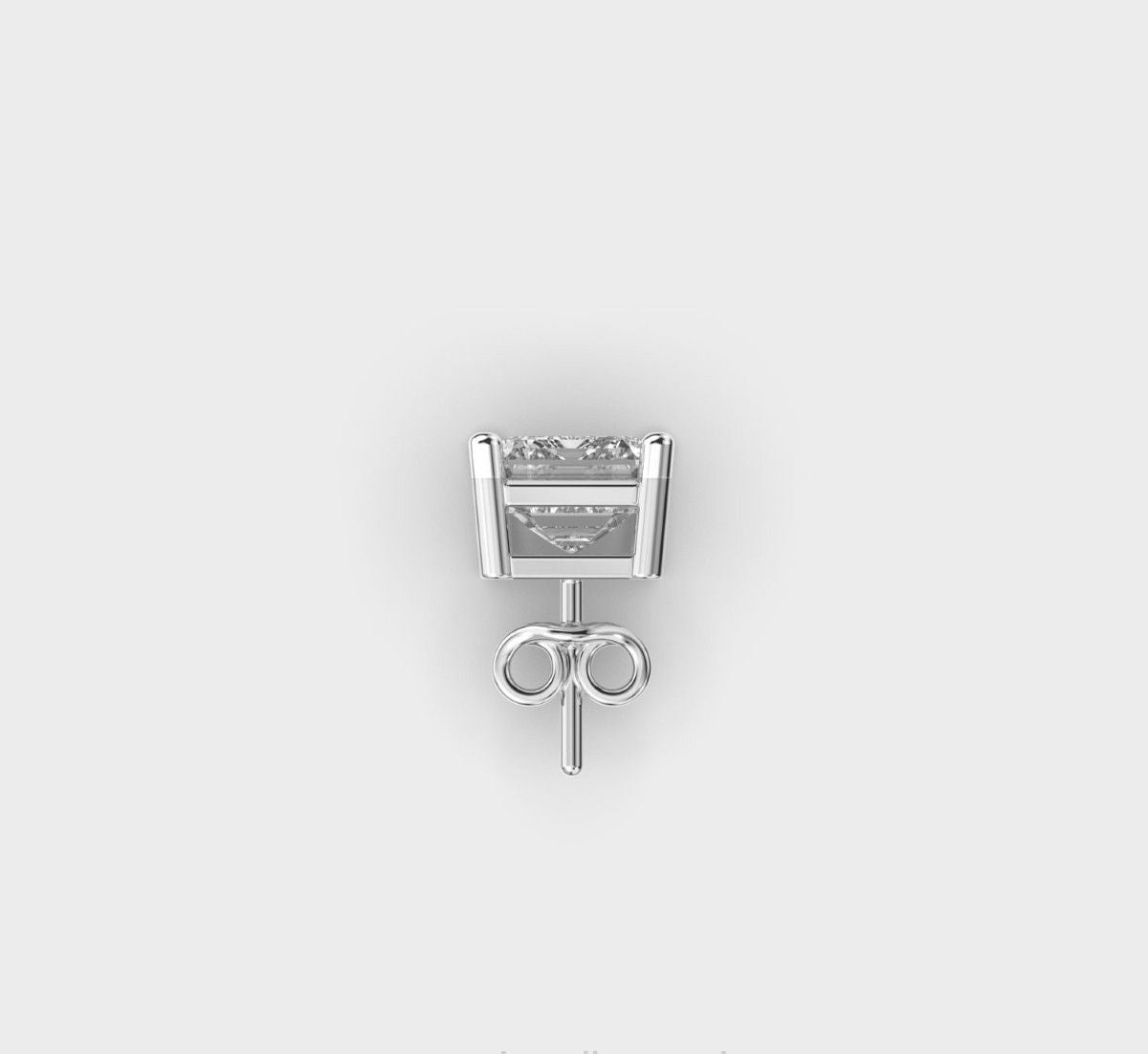 Regal Stud for Men in Emerald Cut