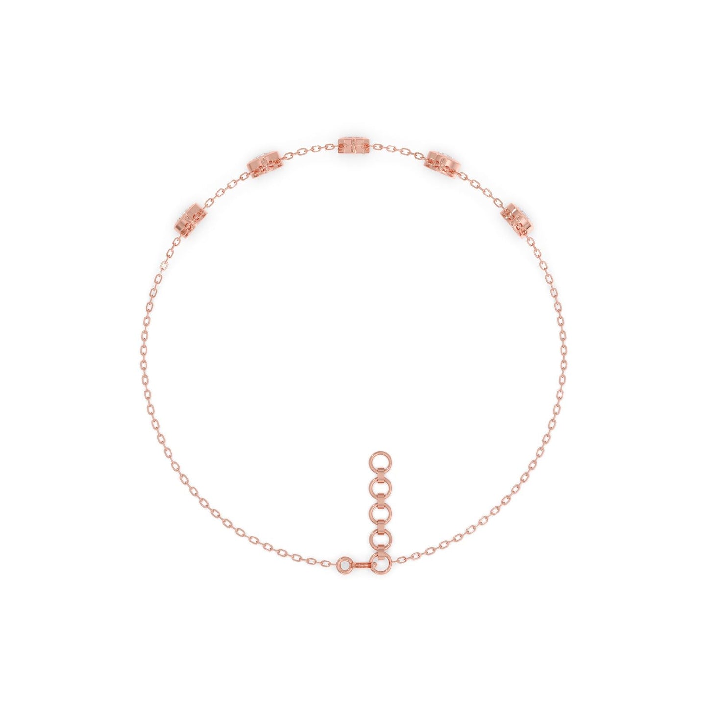 Emerald & Round Chain Bracelet