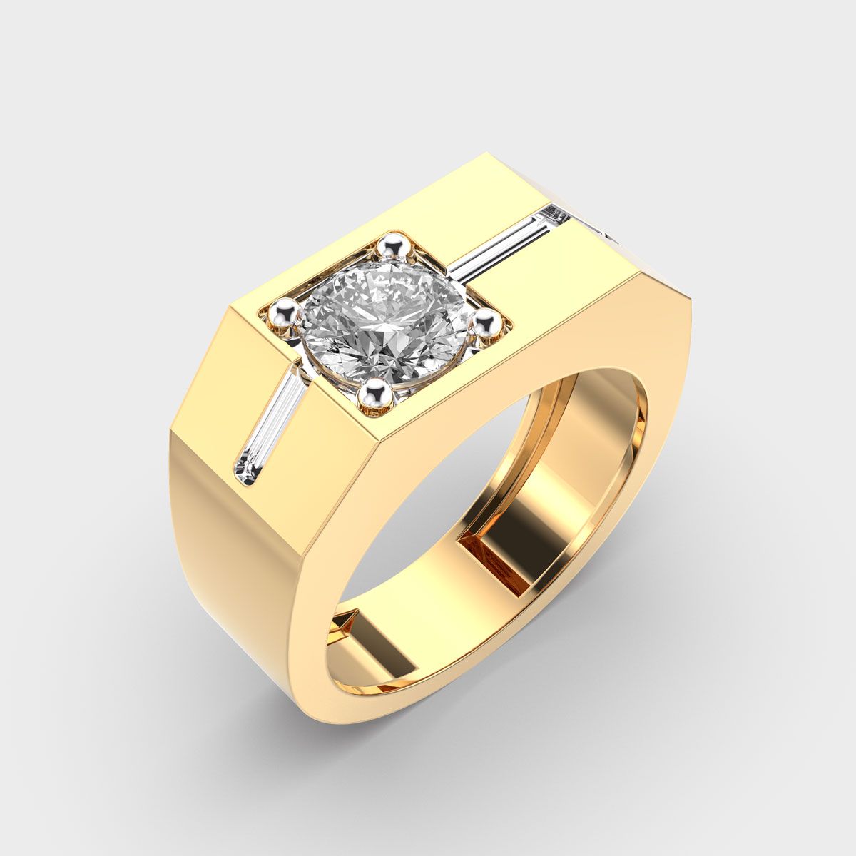 Chunky Diamond Band Ring - View 12