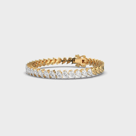 Cascading Pear Diamond Tennis Bracelet