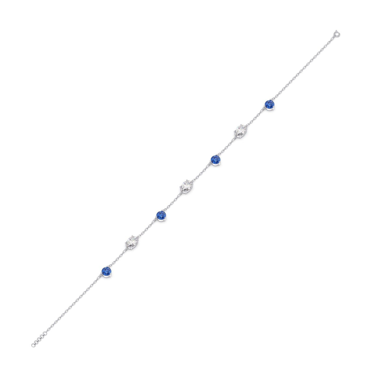 Azure Oval Diamond Chain Bracelet