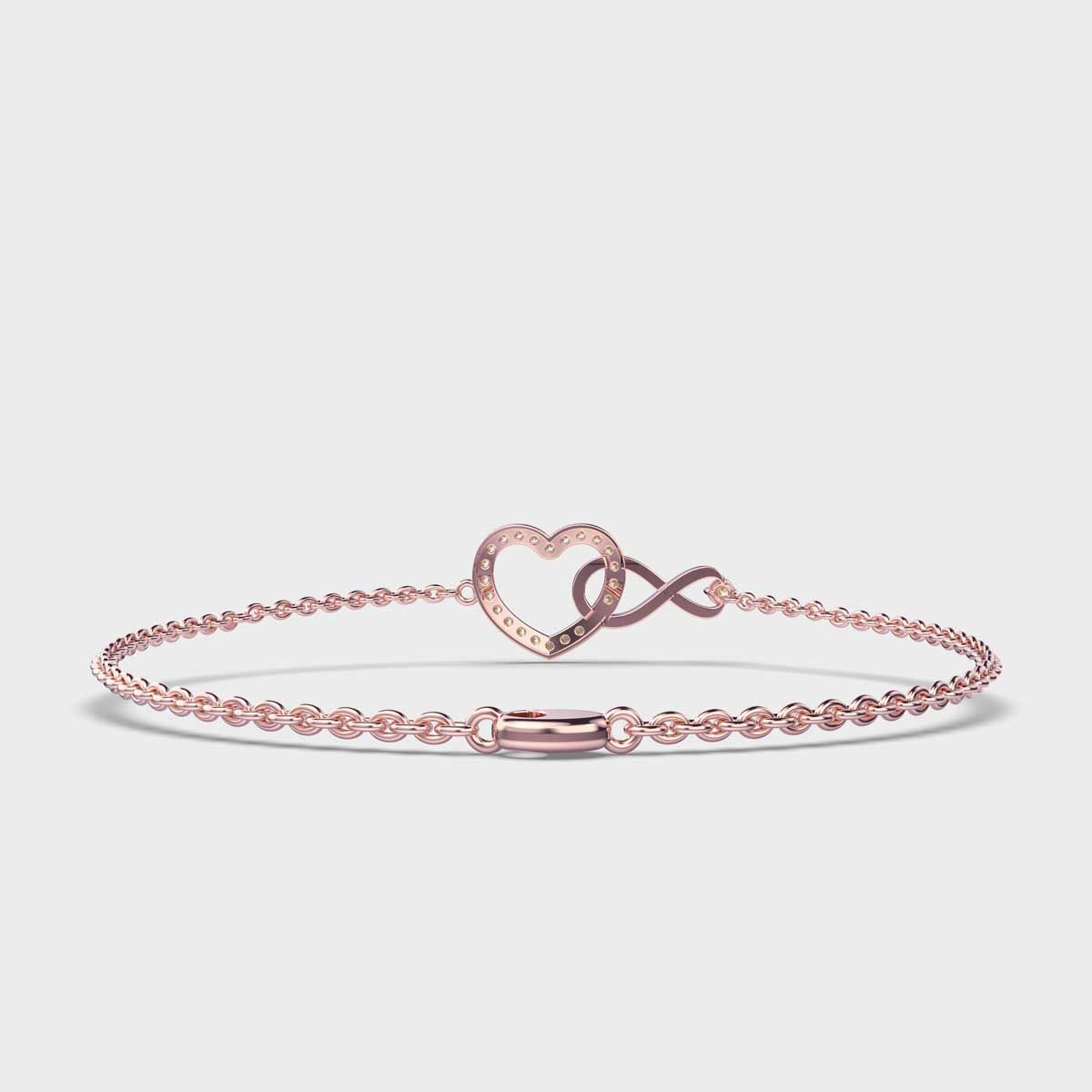 Eternal Love Chain Bracelet with Diamonds