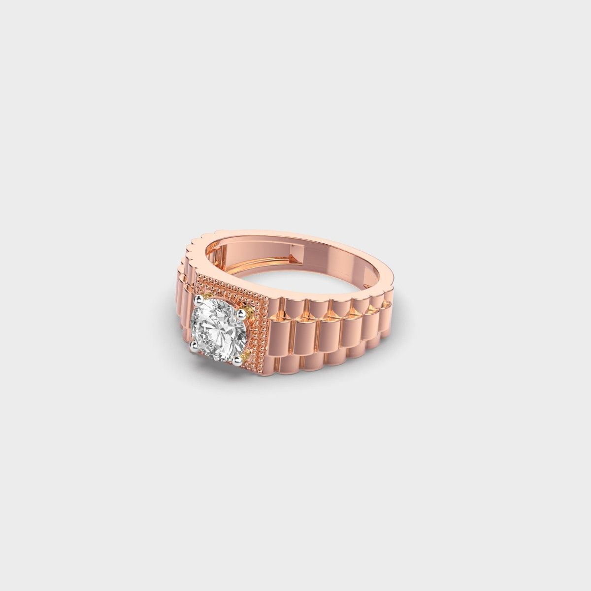 Isa Signet Diamond Band For Men - View 2