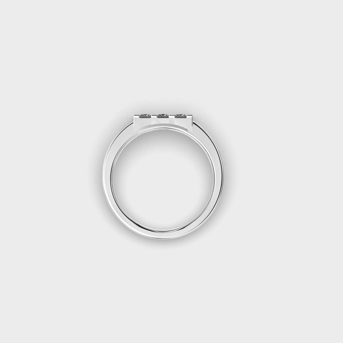 Knight Arc Round Diamond Ring - View 9