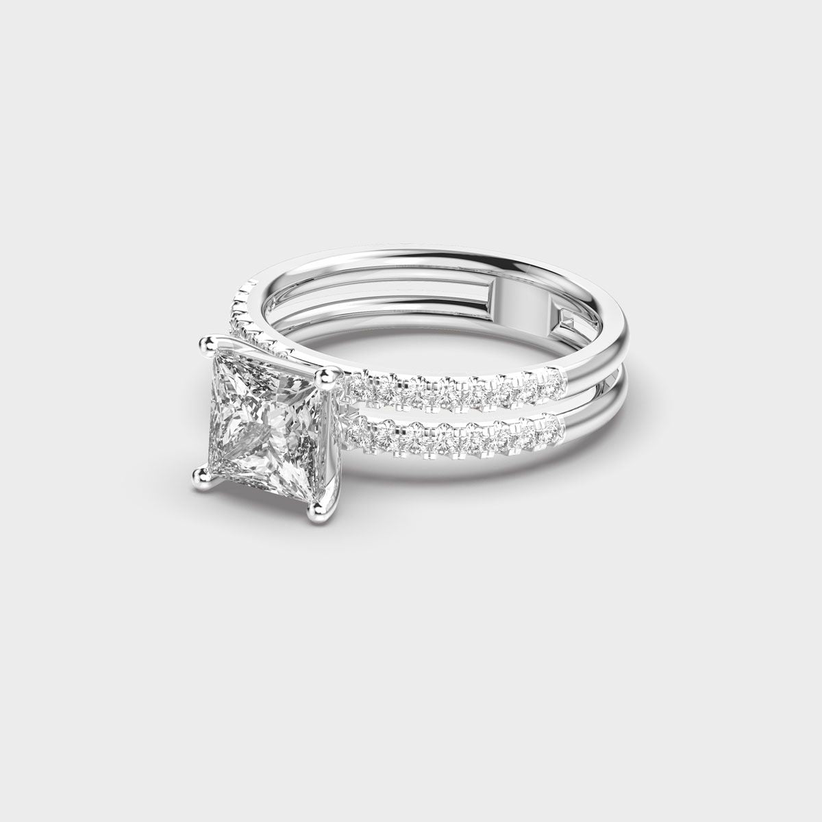 Double Band Bound Diamond Ring - View 8