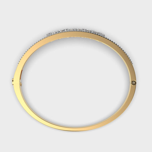 Shining Symphony Oval And Round Diamond Bracelet