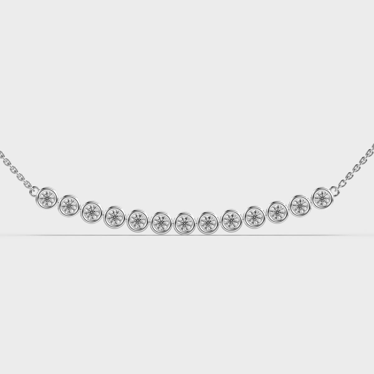 Stellar Stacks Diamond Necklace with Chain