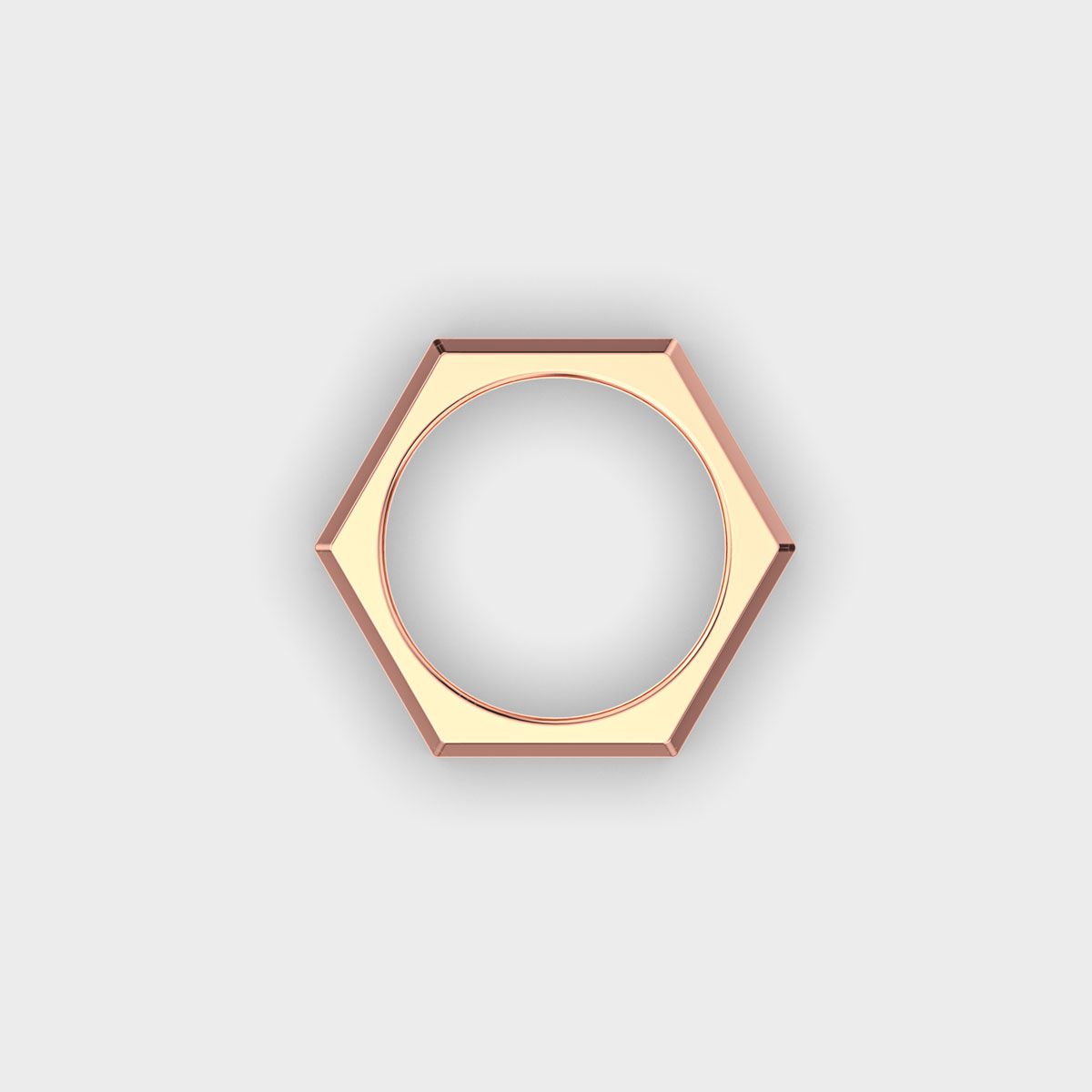 Hexagonal Pave Panel Diamond Band Ring For Men - View 4