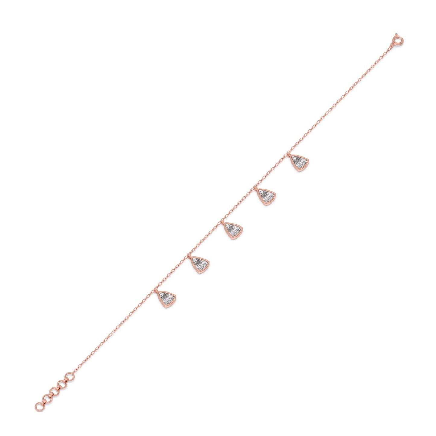 Curved Trillion Chain Bracelet