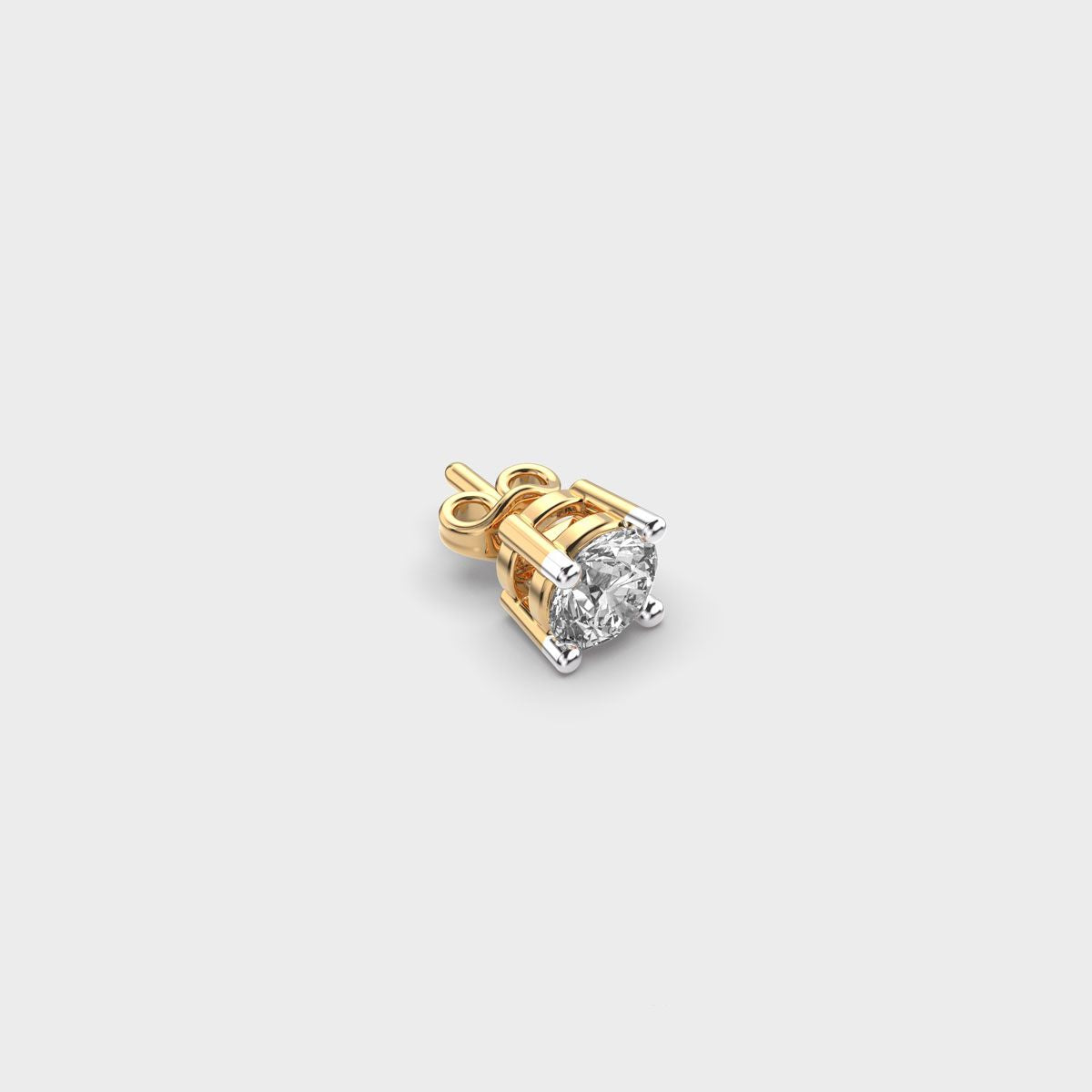Stellar Polaris Round Diamond Stud For Men