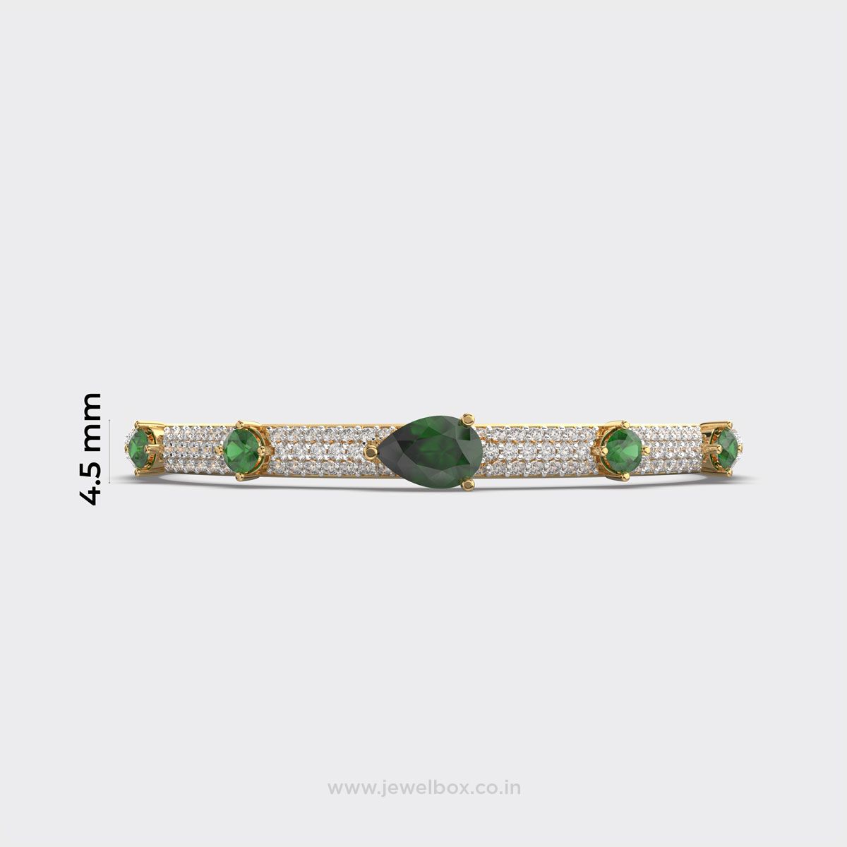 Victorian Green Stone Diamond Bracelet