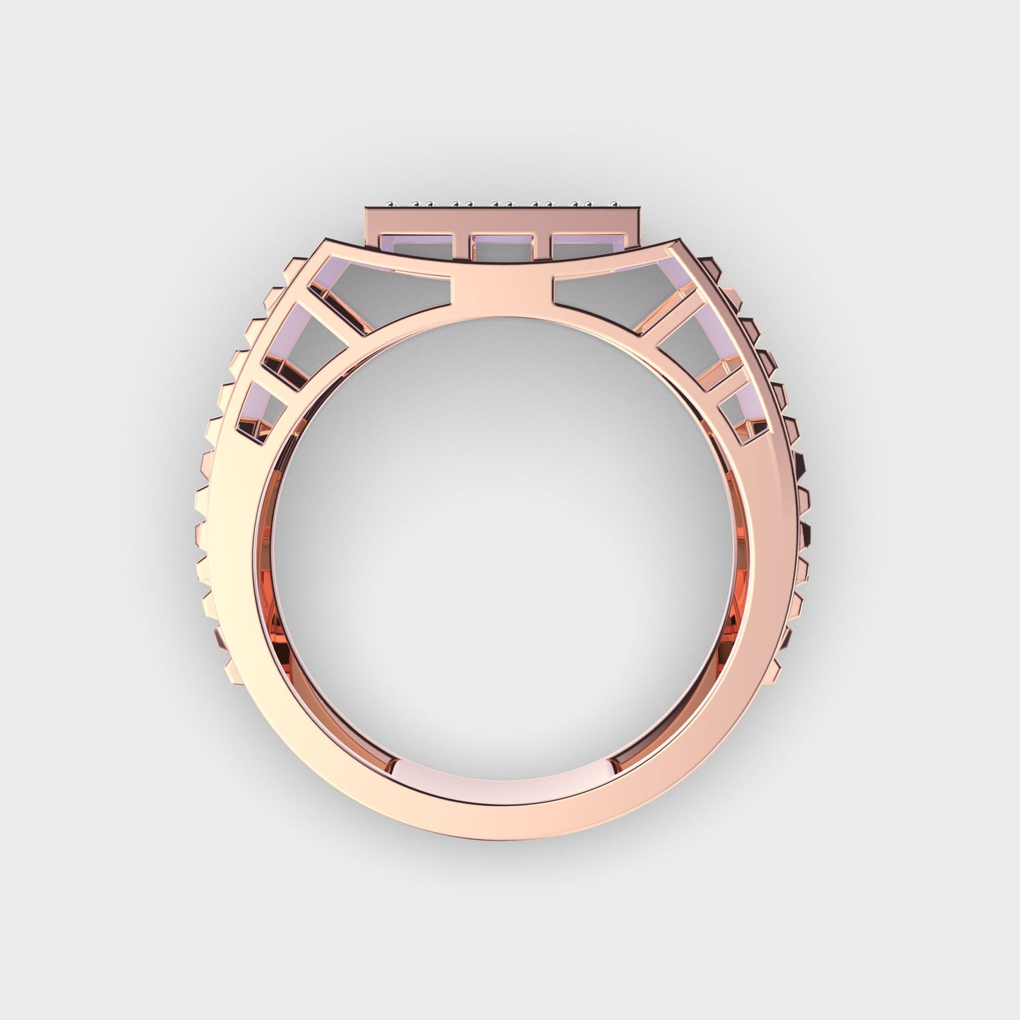 Crowned Hero Diamond Ring For Men - View 4
