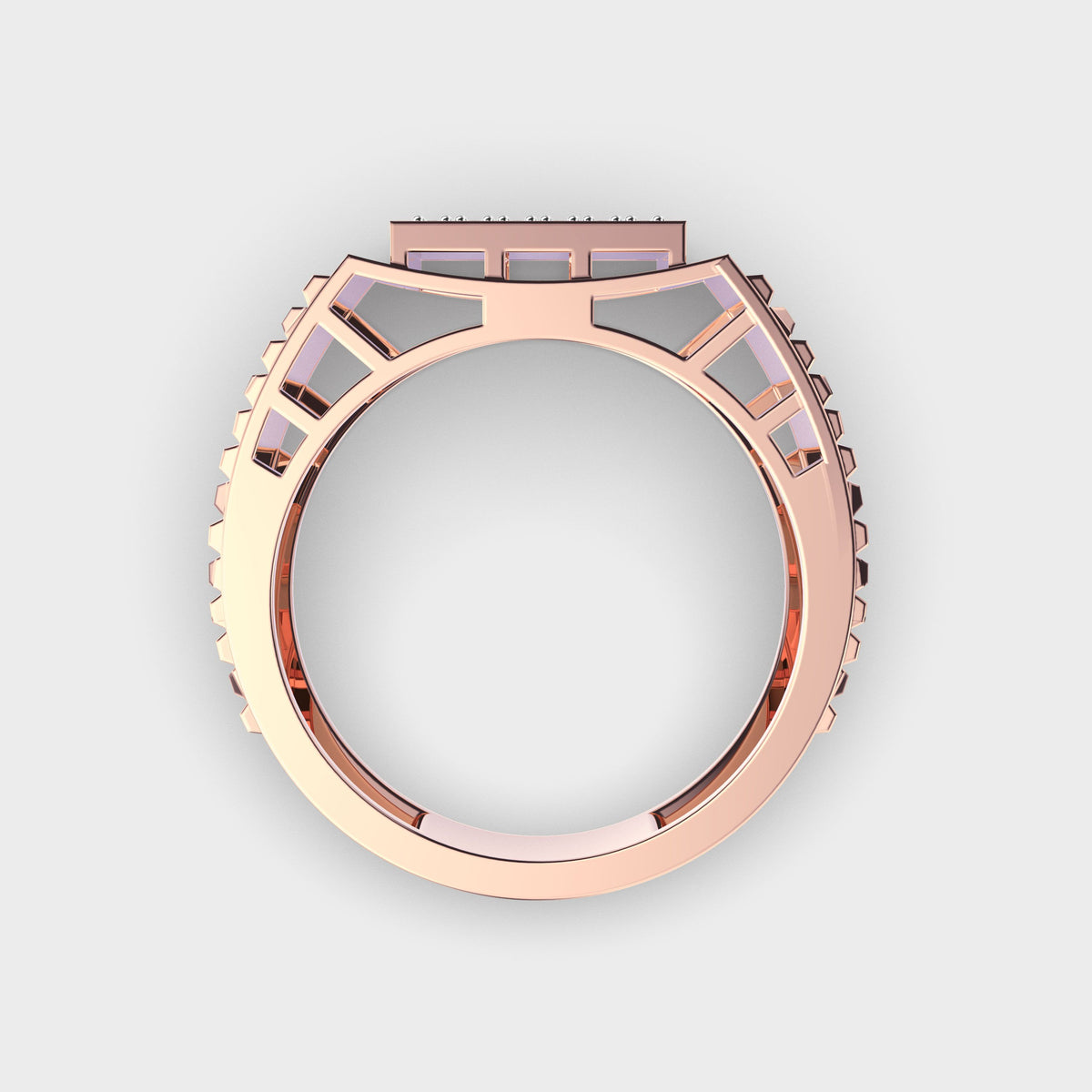 Crowned Hero Diamond Ring For Men - View 4