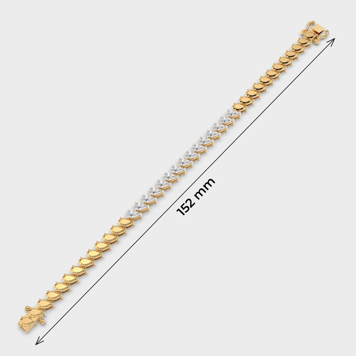 Cascading Pear Diamond Tennis Bracelet