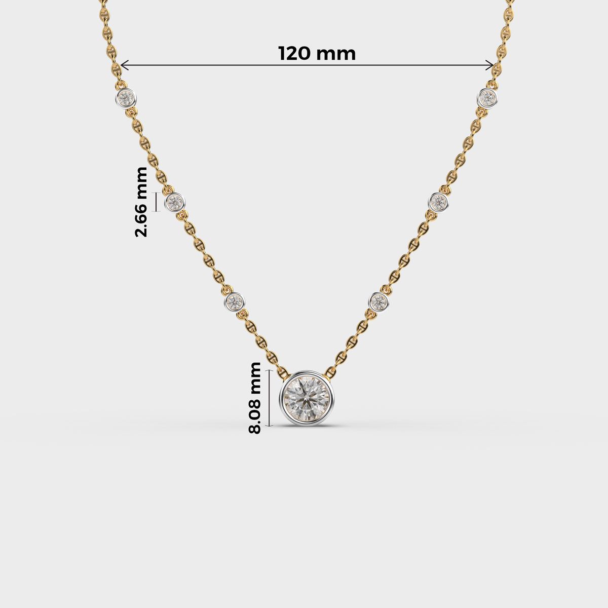 Blushing Sparkle Diamond Necklace