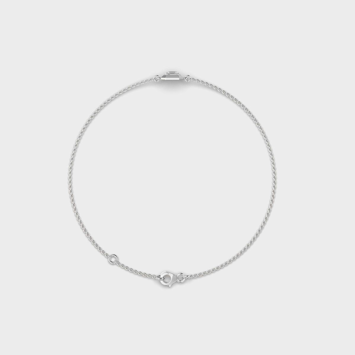 Bezel Emerald Diamond Bracelet