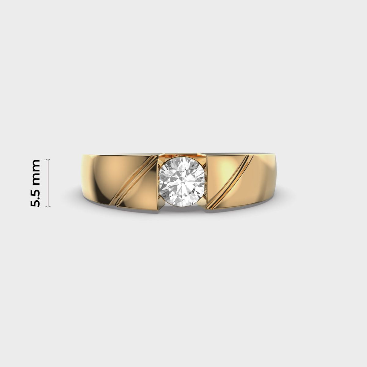 Shining Armour Diamond Band Ring For Men - View 5