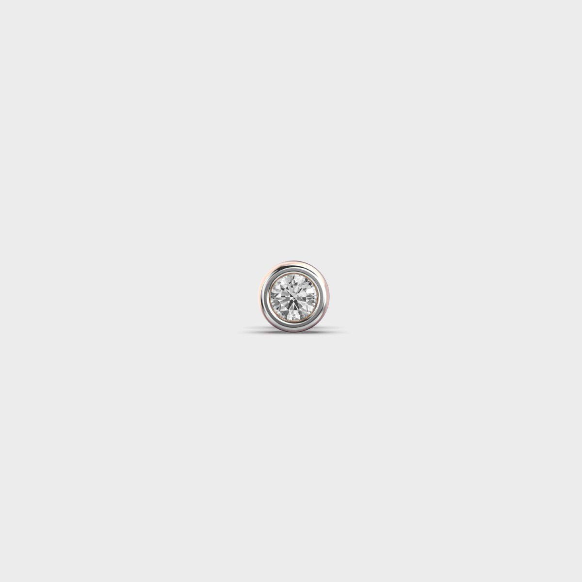 Radiant Orbis Onum Round Diamond Stud For Men