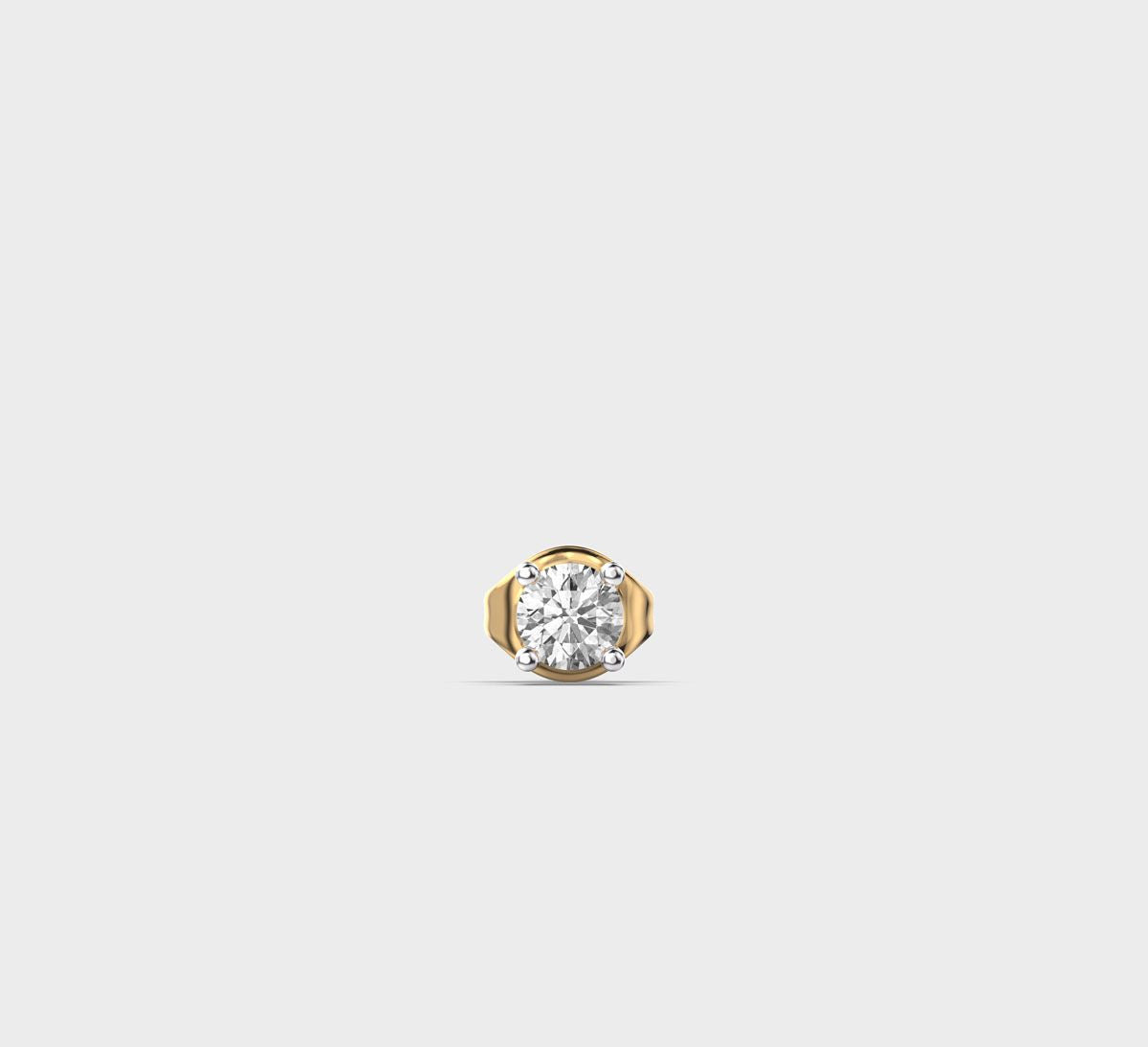 Classic Appeal Round Diamond Stud For Men