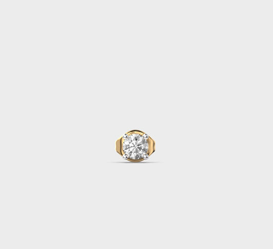 Classic Appeal Round Diamond Stud For Men