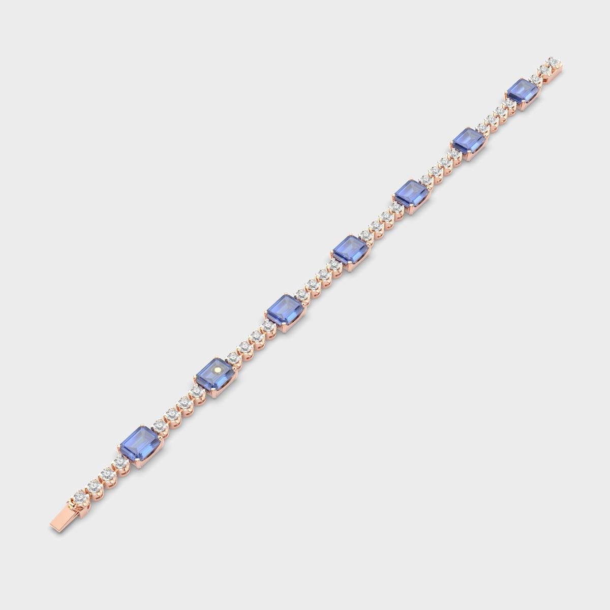 Royal Blue Diamond Tennis Bracelet