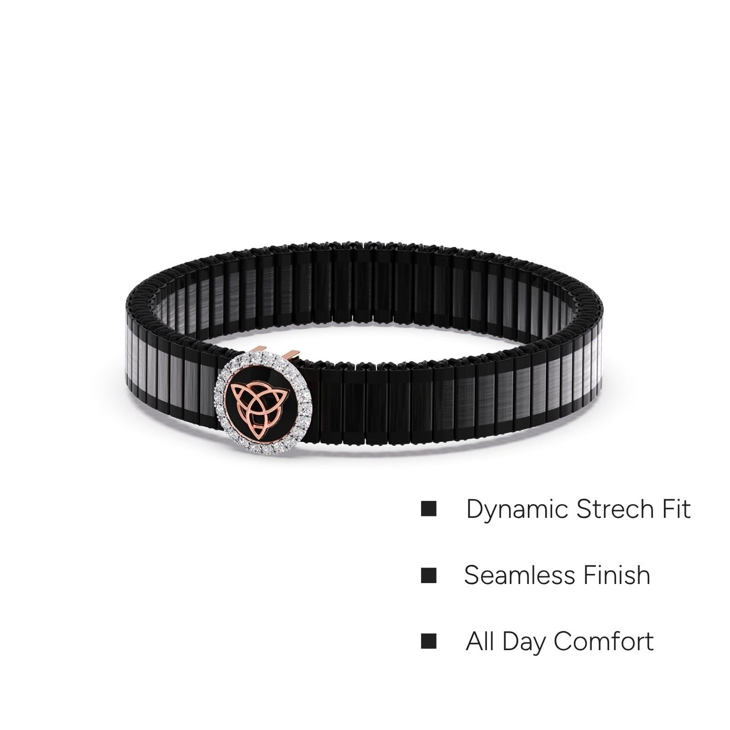Triquetra Orbit Diamond Men's Bracelet