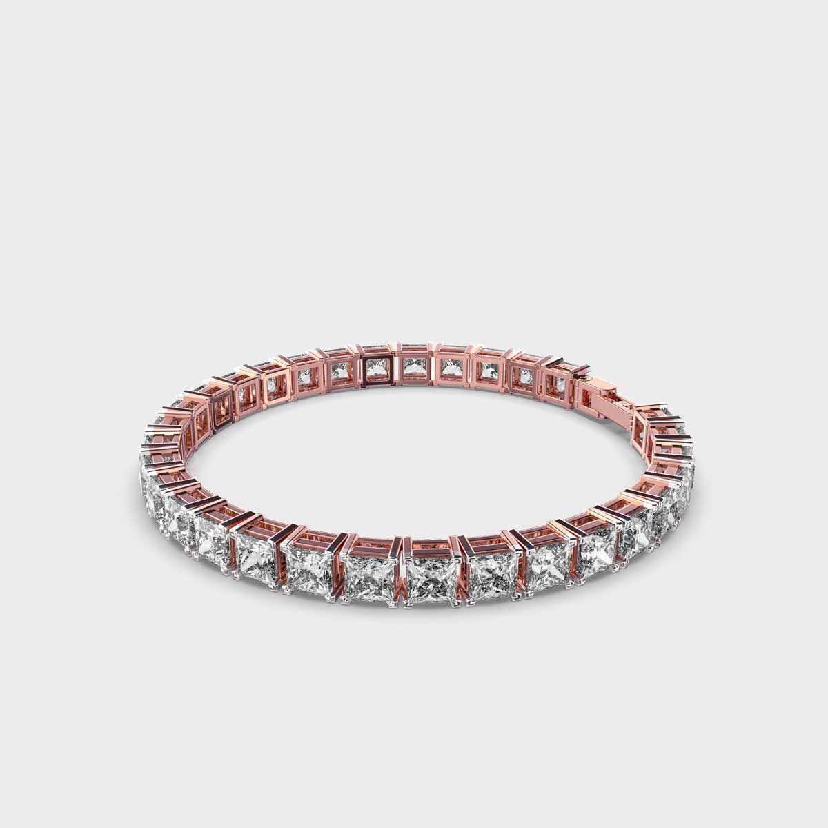 Princess Cut Diamond Tennis Bracelet