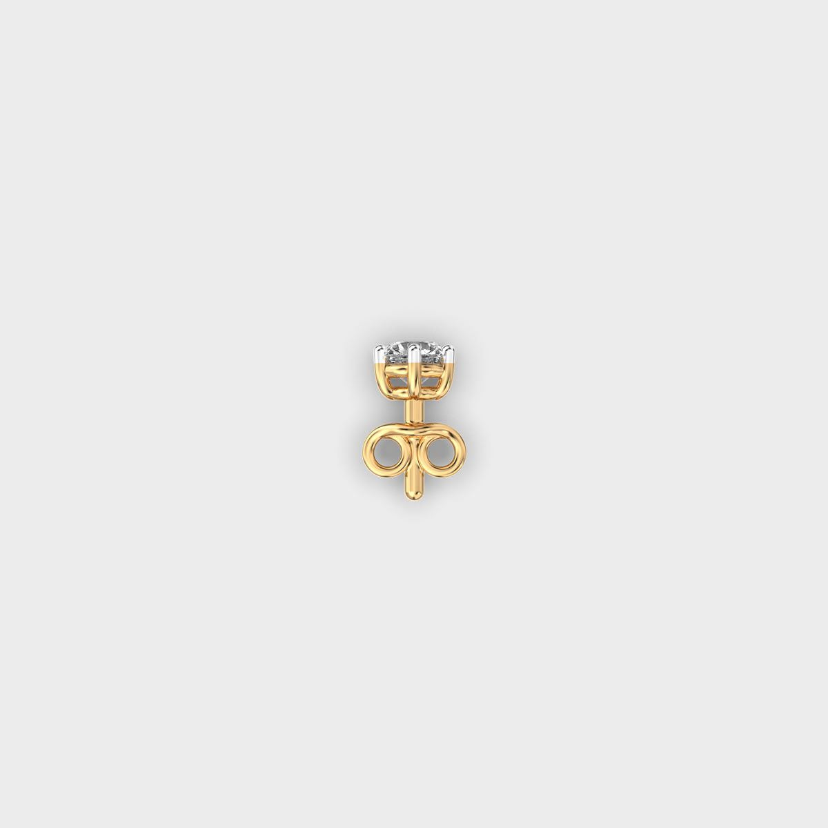 Dazzling Crest Oval Diamond Studs For Men