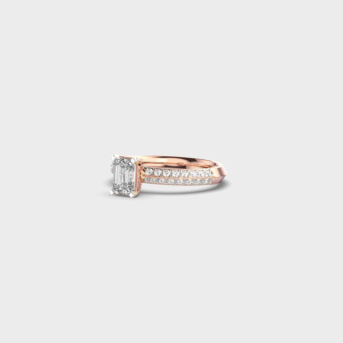Emerald Essence Diamond Ring - View 8