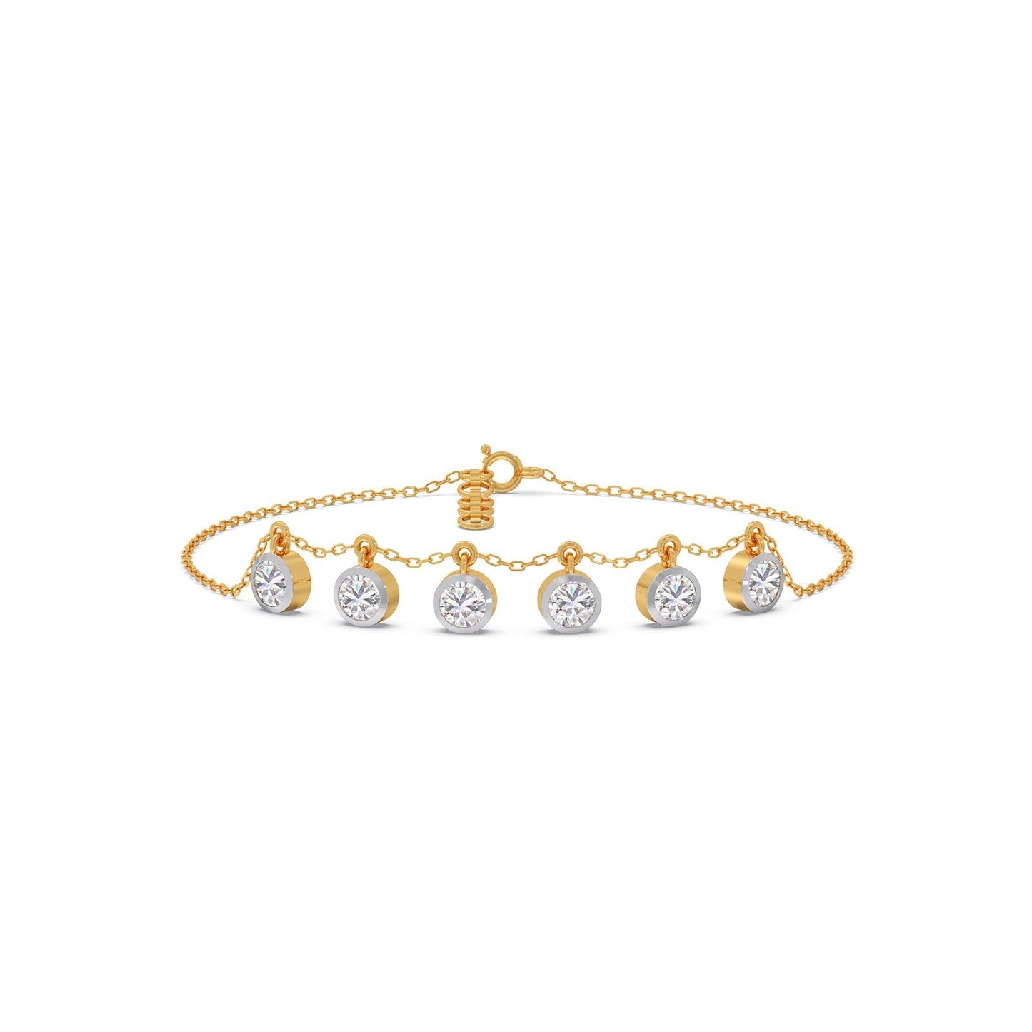 Orbit Line Diamond Chain Bracelet