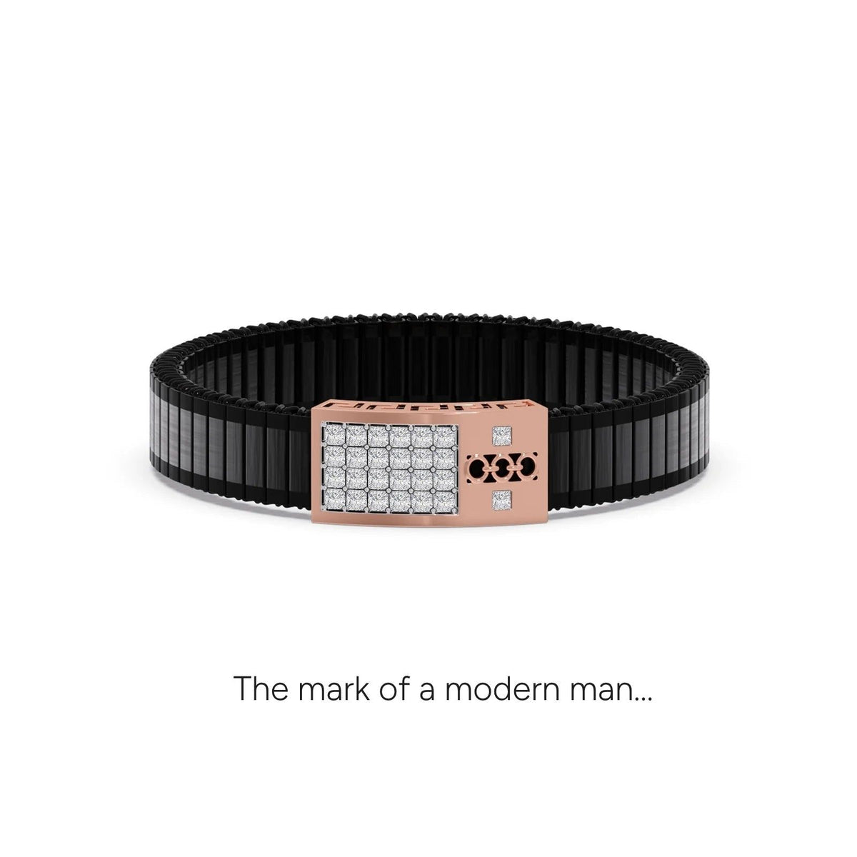 Grid Link Men's Diamond Men's Bracelet