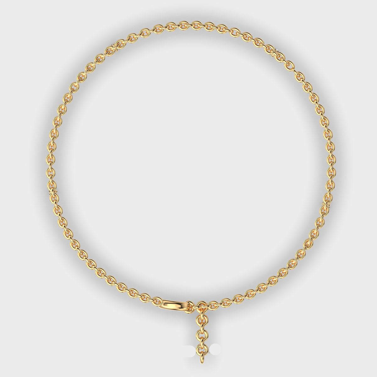 Triple Chain Bracelet with Diamonds